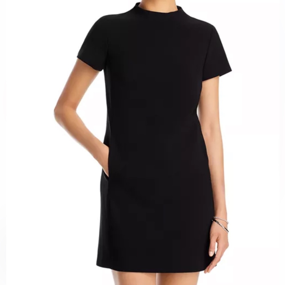 Theory Black Mini Dress - Jasneah Admiral Crepe Mini Dress